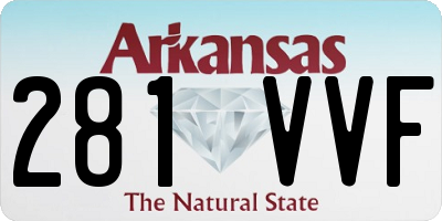 AR license plate 281VVF