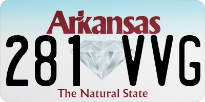 AR license plate 281VVG
