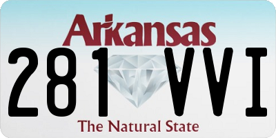 AR license plate 281VVI