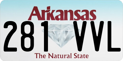 AR license plate 281VVL