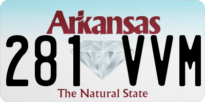 AR license plate 281VVM