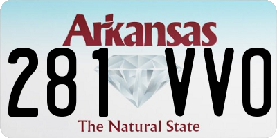 AR license plate 281VVO