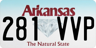 AR license plate 281VVP
