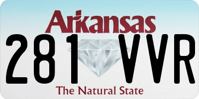 AR license plate 281VVR
