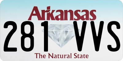 AR license plate 281VVS