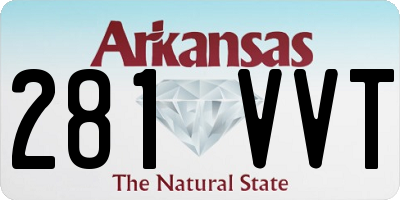 AR license plate 281VVT