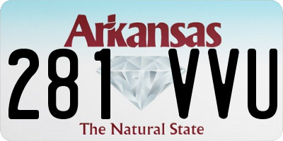AR license plate 281VVU