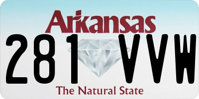 AR license plate 281VVW