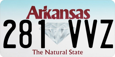 AR license plate 281VVZ