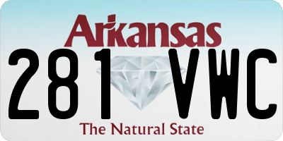 AR license plate 281VWC