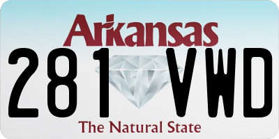AR license plate 281VWD