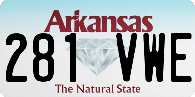 AR license plate 281VWE