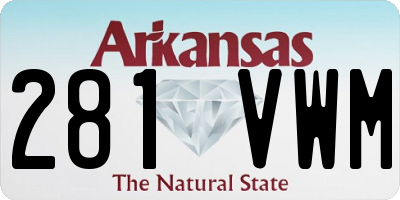AR license plate 281VWM