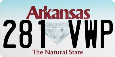 AR license plate 281VWP