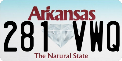 AR license plate 281VWQ