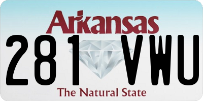 AR license plate 281VWU
