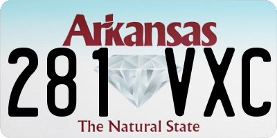 AR license plate 281VXC