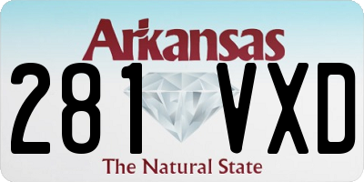 AR license plate 281VXD