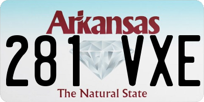 AR license plate 281VXE