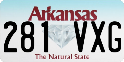 AR license plate 281VXG