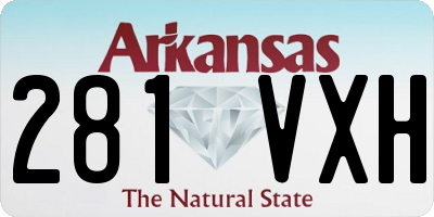 AR license plate 281VXH