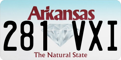 AR license plate 281VXI