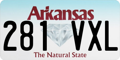 AR license plate 281VXL