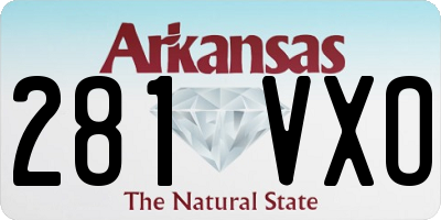 AR license plate 281VXO