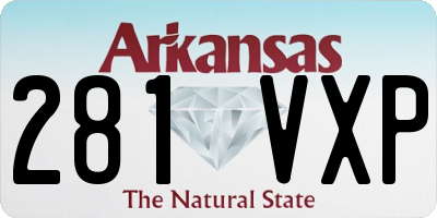 AR license plate 281VXP