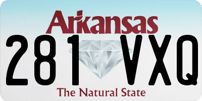 AR license plate 281VXQ