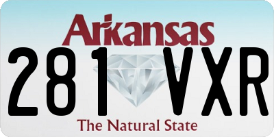 AR license plate 281VXR