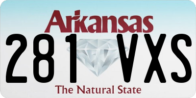 AR license plate 281VXS