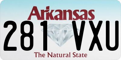 AR license plate 281VXU