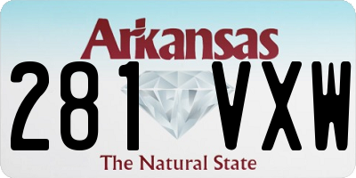 AR license plate 281VXW