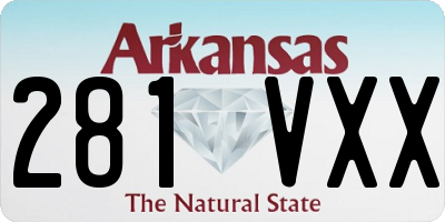 AR license plate 281VXX