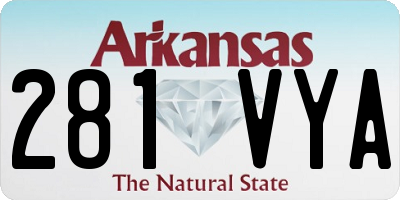 AR license plate 281VYA
