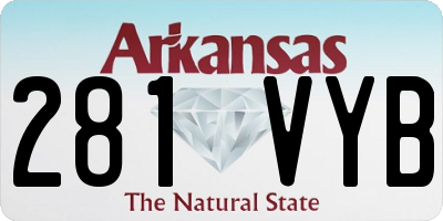 AR license plate 281VYB