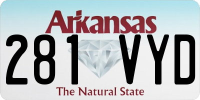 AR license plate 281VYD
