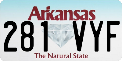 AR license plate 281VYF
