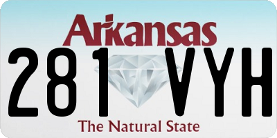 AR license plate 281VYH