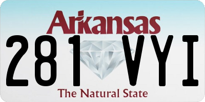 AR license plate 281VYI