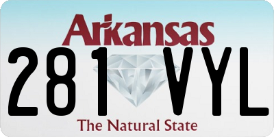 AR license plate 281VYL