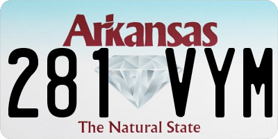 AR license plate 281VYM