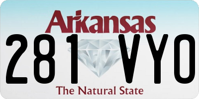 AR license plate 281VYO