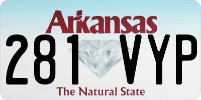 AR license plate 281VYP