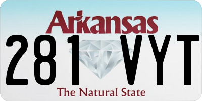 AR license plate 281VYT