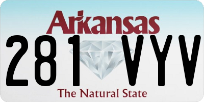 AR license plate 281VYV