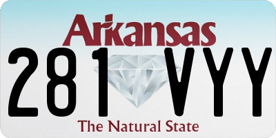 AR license plate 281VYY