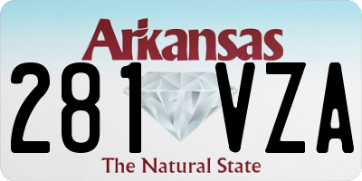 AR license plate 281VZA