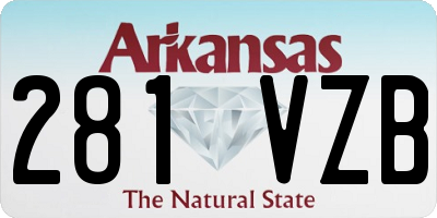 AR license plate 281VZB